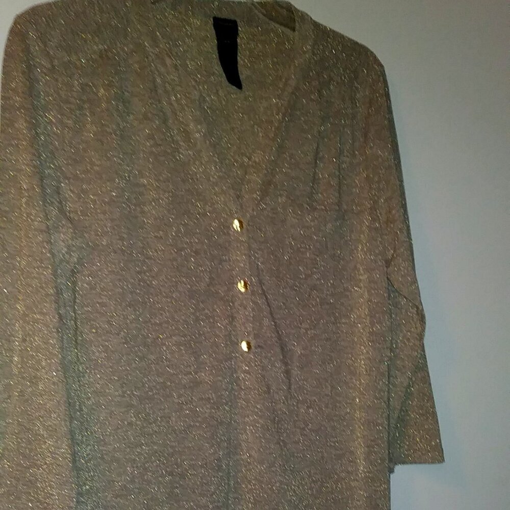 Metallic Sparkly 🌟🌟Rafaella Blouse Rafaella blouse Size M - Picture 2 of 14